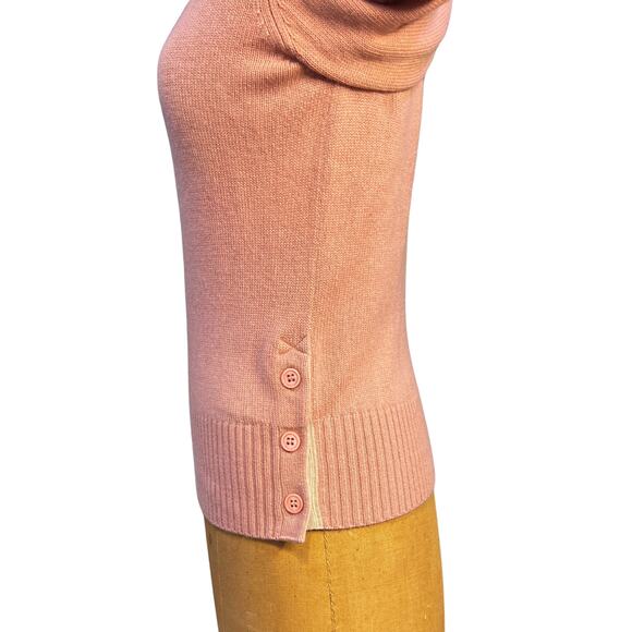 Eric Bompard Cashmere Silk Pink Turtleneck Sweater France - Picture 5 of 10